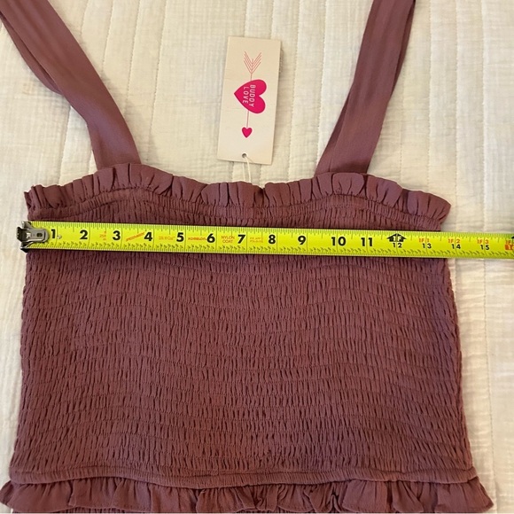 Buddy Love Monroe Smocked Mini Dress. Size Medium. - Picture 10 of 12